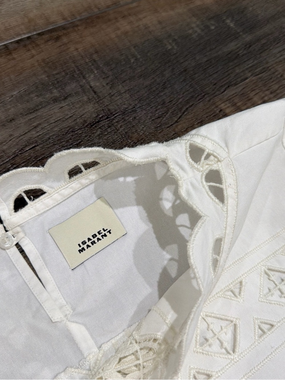 Isabel Marant Parissa broderie anglaise cotton blouse top - Picture 4 of 9